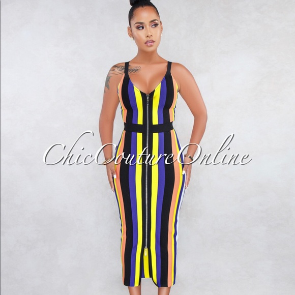 Dresses | Multicolor Bandage Dress 